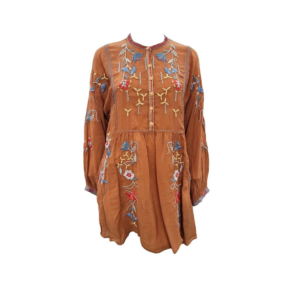 NEW JOHNNY WAS dixie tunic top in almond